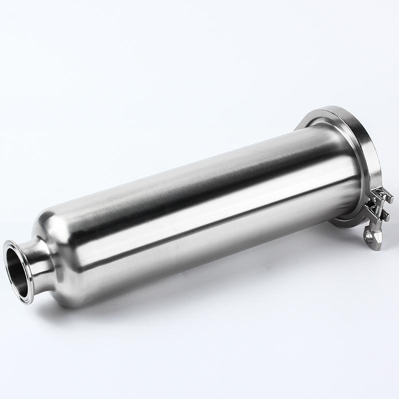 304不锈钢直通过滤器自来水卡箍式快装式卫生级管道过滤器