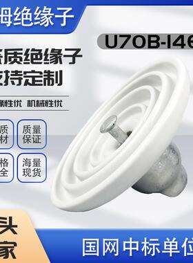 白色U70B/146，XP-70普通型高压线路交流盘形悬式陶瓷绝缘子