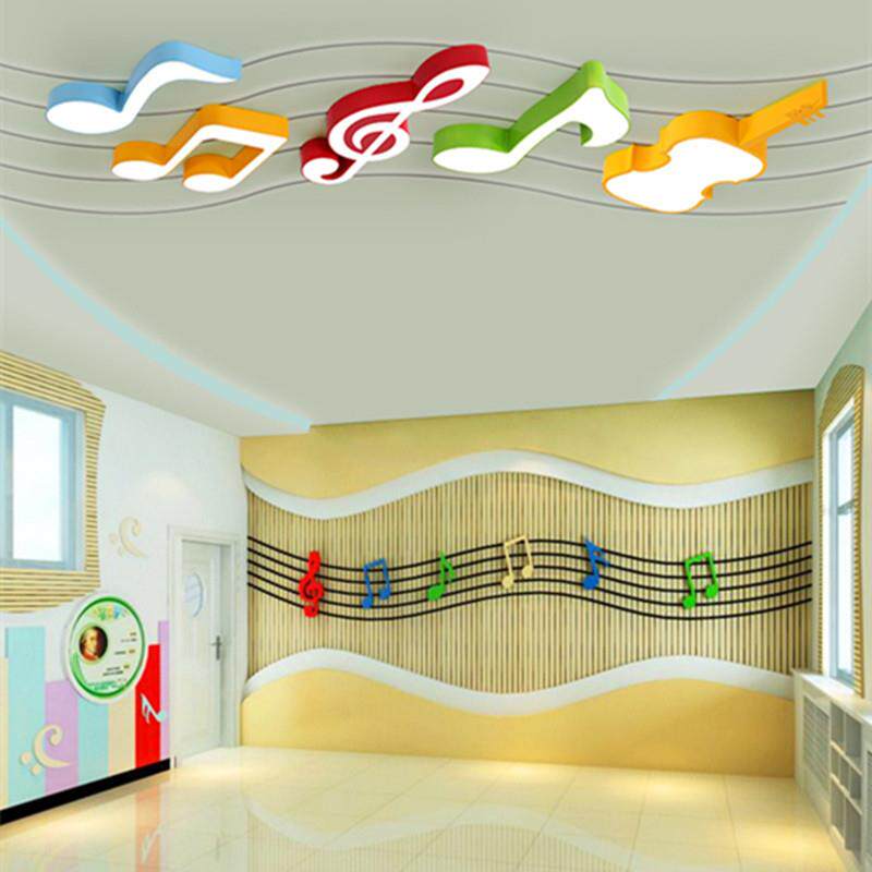 幼儿园音乐教室音符吸顶灯创意造型艺术装饰吊灯钢琴培训班LED灯