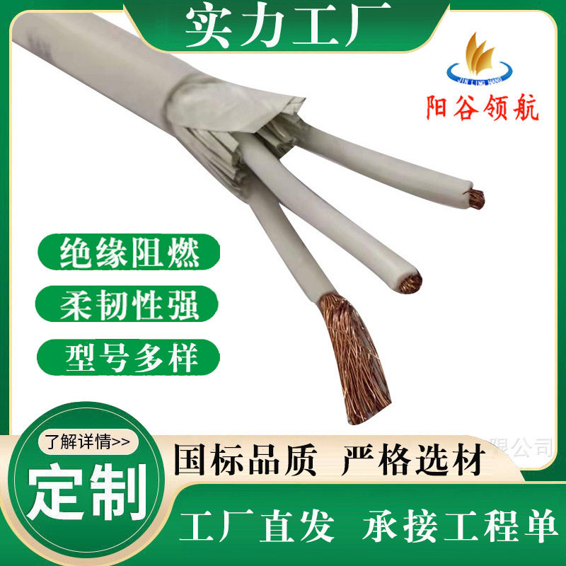 屏蔽电缆电线软bv电线铜芯室内屏蔽电源护套线绝缘阻燃电缆电线