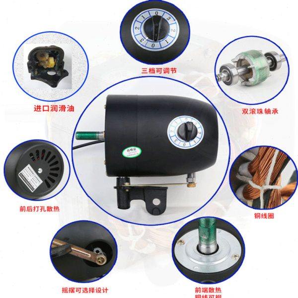 牛角扇FS750型号马达电动机风扇电机纯铜机头配件大功率工业风扇