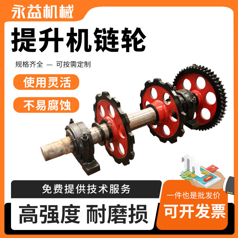提升机链轮总成 洗煤机大节距钢制齿轮链轮 工业输送链传动链轮