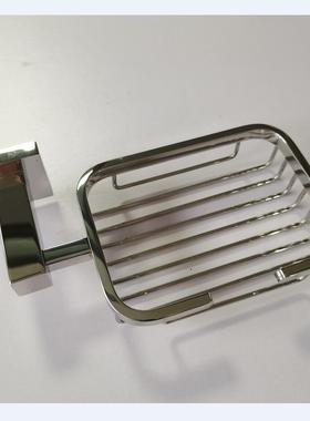 浴室挂件长固方底座肥皂架V0808A方形304不锈钢家用肥皂网篮