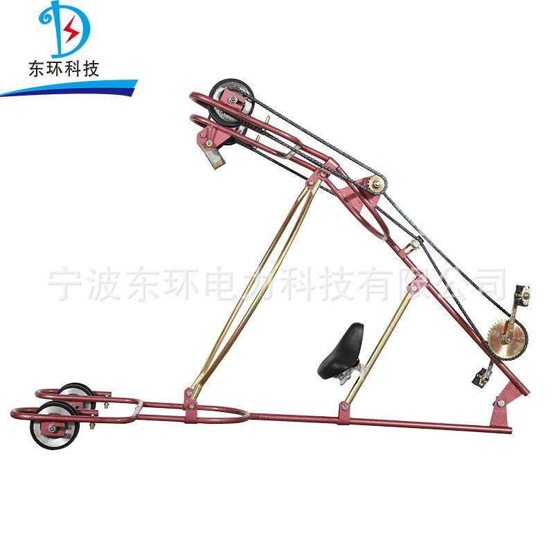 导线飞车自行车式简易手拉折叠脚踏框式线路检查车电力检修飞车