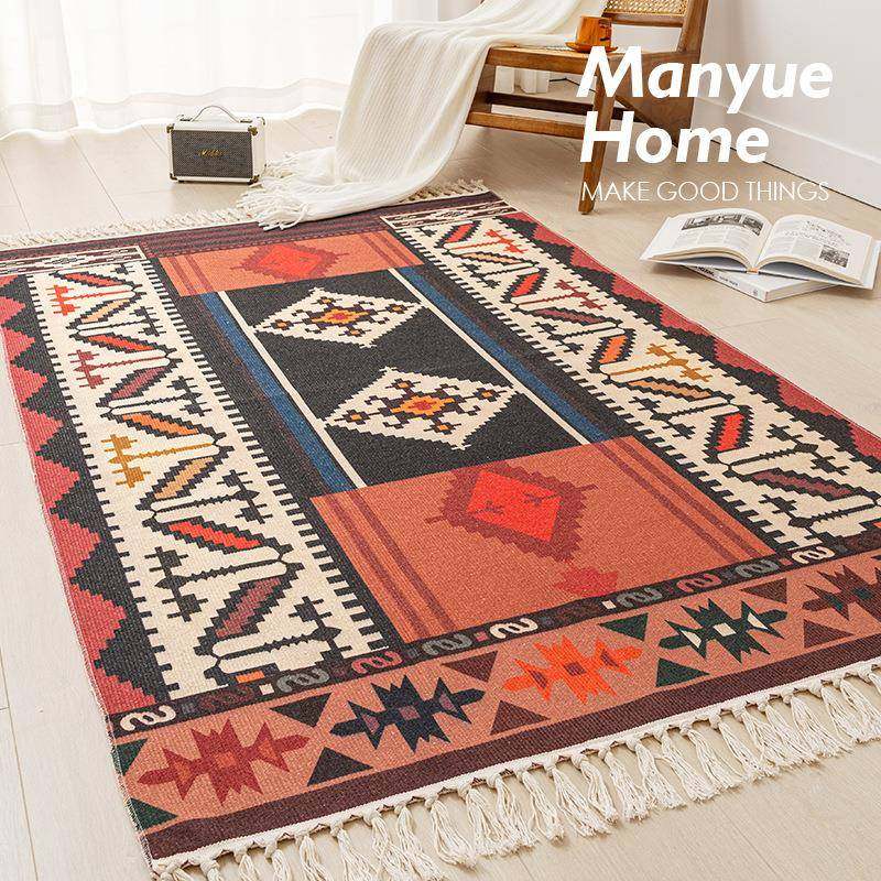 外贸摩洛哥棉麻复古地垫卧室床边脚垫多功能客厅沙发茶几地毯,农用物资,其他肥料,淘宝优惠券,粉丝福利购,淘宝优惠卷