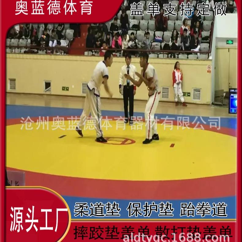 生产摔跤垫盖单武术散打搏击格斗垫防滑专业比赛训练场地盖布