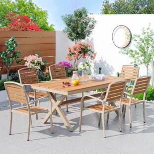 庭院桌椅后院花园别墅露台阳台桌椅塑木铝材防腐防水庭院户外桌椅