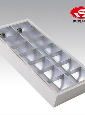 灯盘T8/2*20WLED灯盘明装灯盘T8哑光灯盘300*600灯盘套件