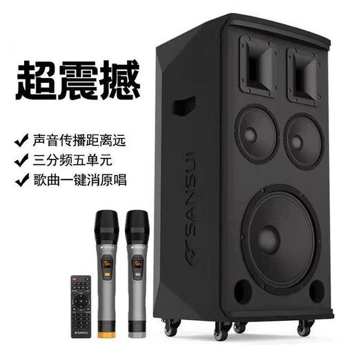 山水SG11户外演出音箱充电音响广场舞家用唱歌室外大功率移动K歌