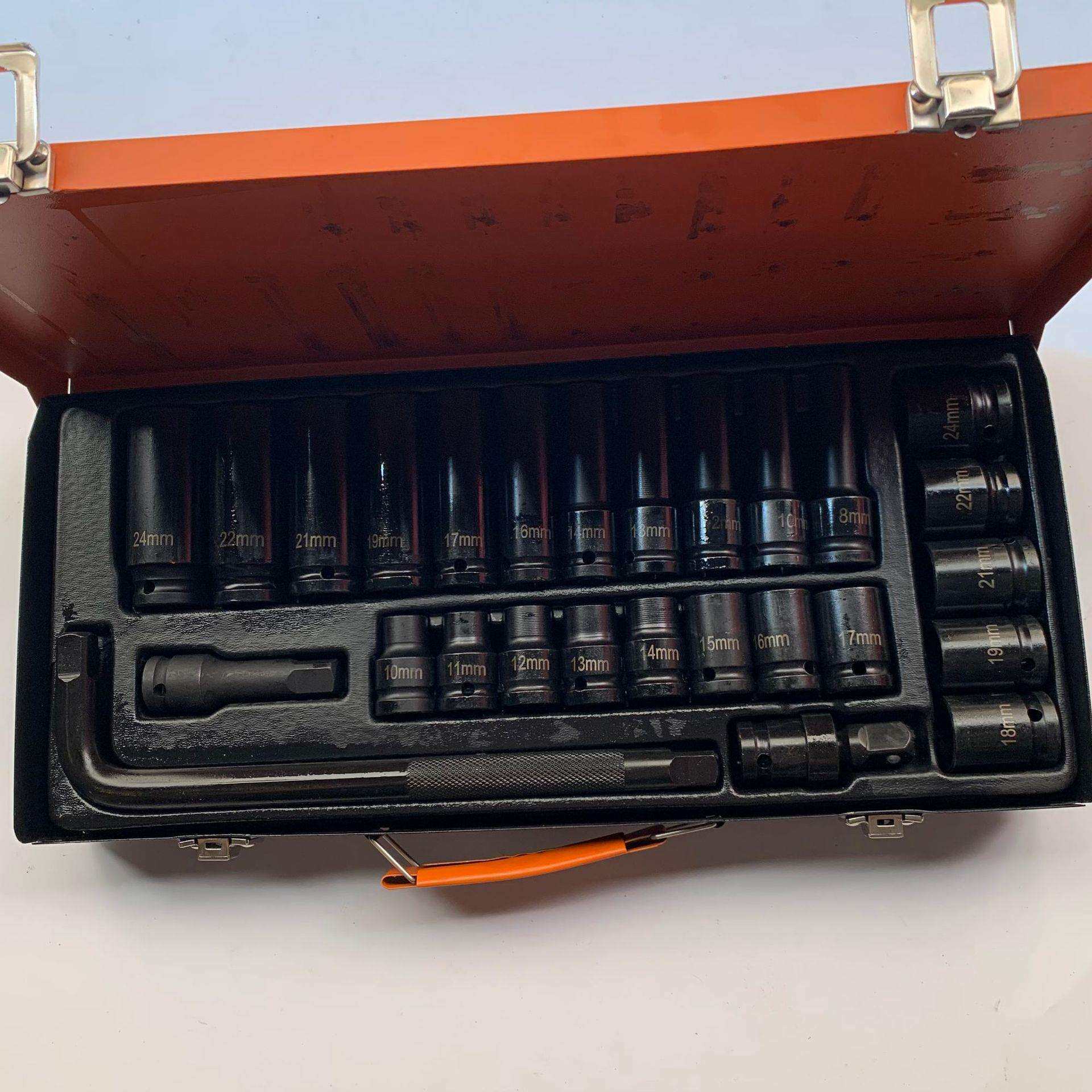 1/2大飞27件套筒小风炮六角气动套筒扳手 加长短套筒汽修套装工