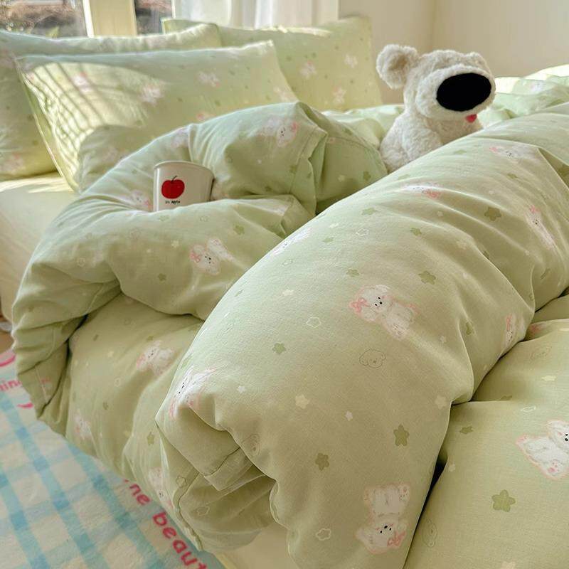 A类母婴级全棉双层纱四件套2025新款纯棉儿童被套罩床单床上用品