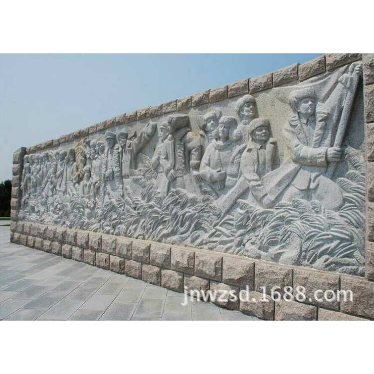 山东石头雕刻山水浮雕壁画图案价格及厂家 河北石雕屏风照壁加工