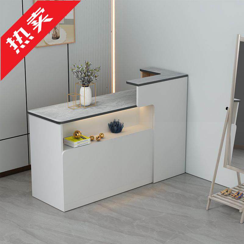 店铺简约现代吧台收银台前台桌小型柜台院服装店美发店接待台