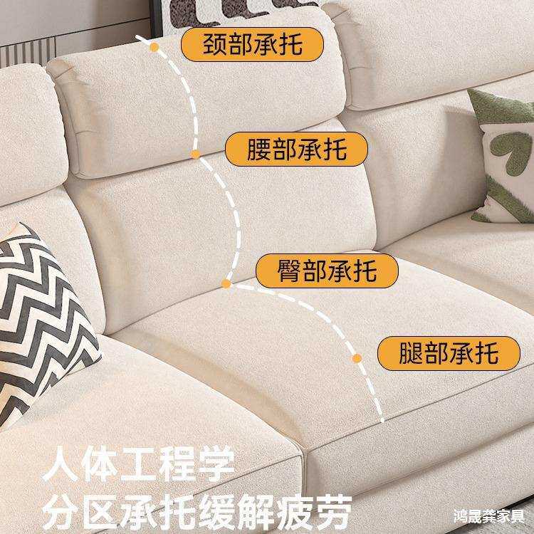 2026新款猫抓布沙发直排三人位四人位现代简约小户型棉麻沙发客厅