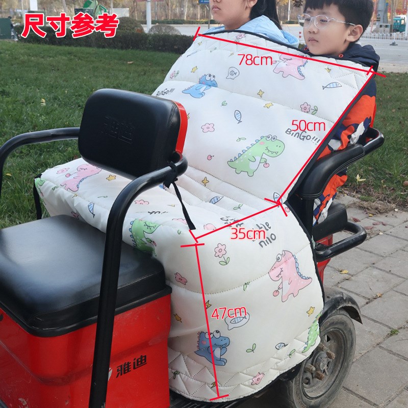新款电动三轮车后座双人款挡风被冬季加绒加厚防风罩加大防寒防水