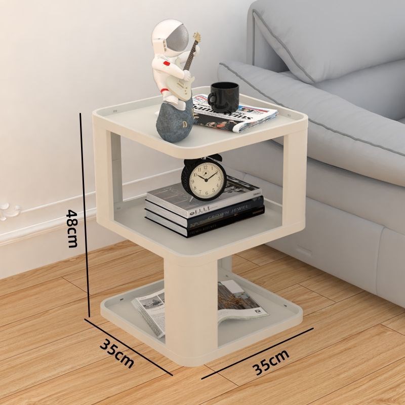 轻奢铁艺床头柜现代简约卧室边几置物架小户型床头柜小桌子万百