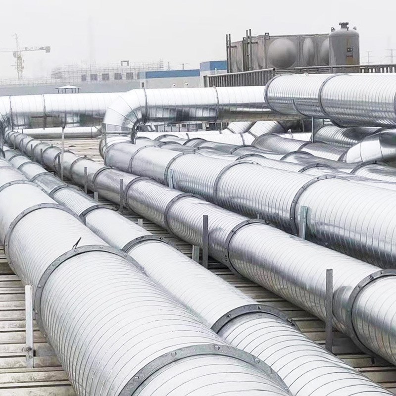 镀锌白铁螺旋风管圆形风管厂房排烟除尘排气排风通风管道直供