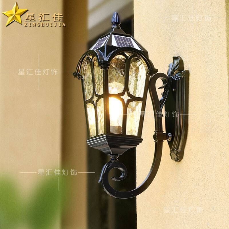 太阳能户外壁灯防水欧式别墅大门柱子围墙露台室外庭院阳台外墙灯