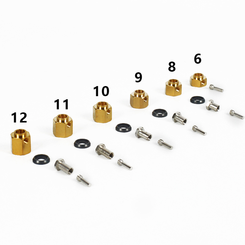 Traxxas攀爬车6/8/9/10/11MM TRX4 TRX6黄铜配重加长结合器