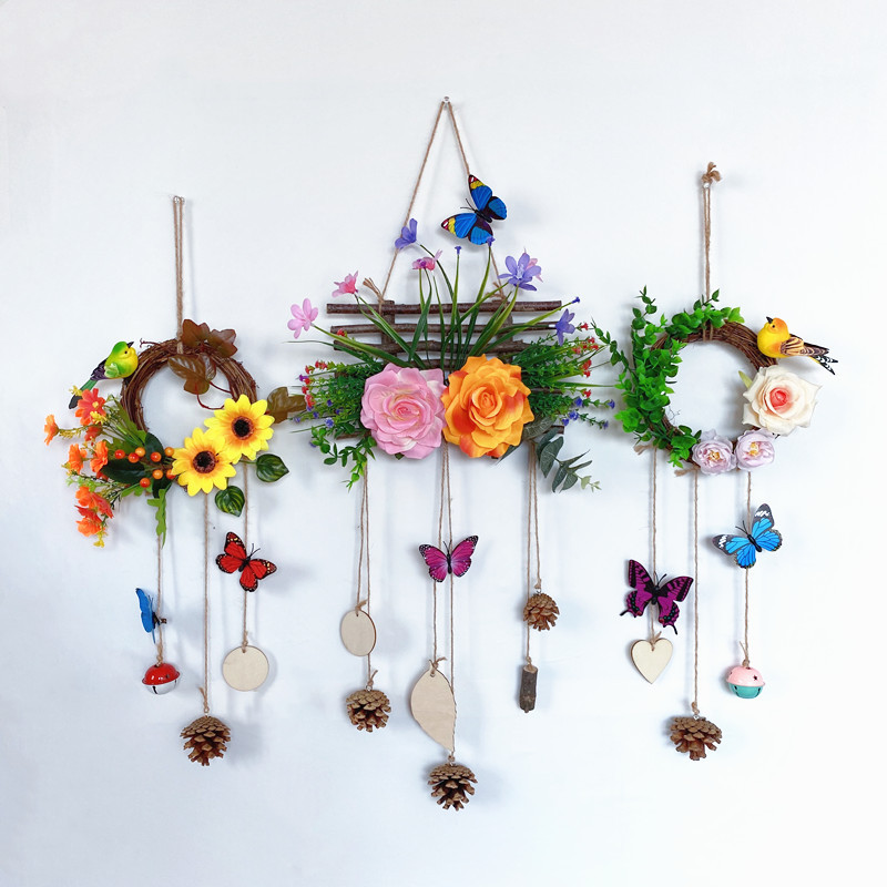 花环装饰墙上挂件墙壁墙面壁挂客厅房间室内装饰品挂墙花篮壁挂饰