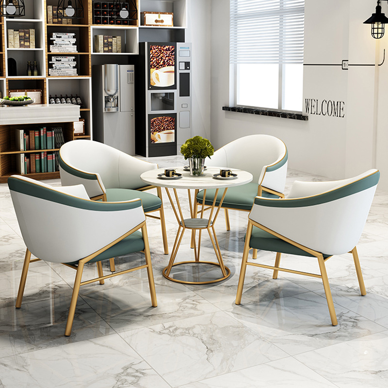 轻奢阳台简约洽谈桌售楼处休息区接待桌椅组合酒店4S店沙发小圆桌