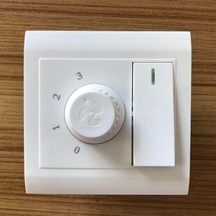 风扇加档器风扇电扇调速开关插座面板吊扇调速器带灯开关一开单控
