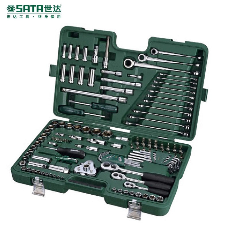 世达SATA 128件组套 汽修综合组套 汽保工具 棘轮套筒扳手 09014G