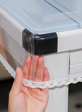 P66D烤火罩皮套透明胶垫软玻璃防水防油电暖桌桌布水晶板pvc烤火