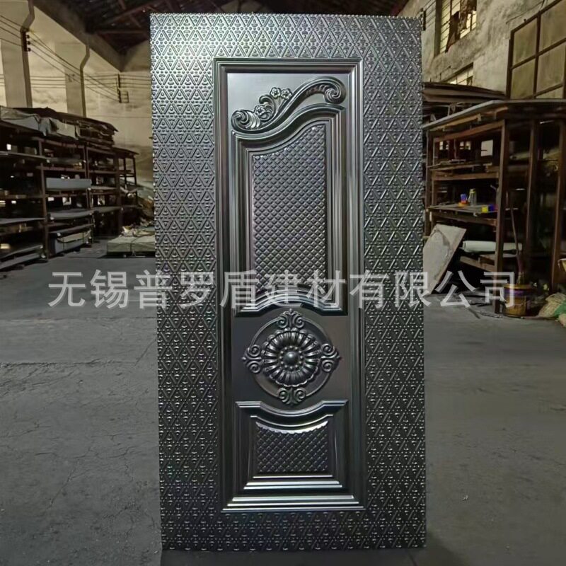 冷轧板防盗门压花门板不锈钢门板门面压花镀锌门板承接外贸
