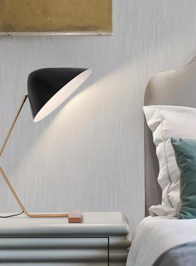 北欧后现代创意卧室台灯设计师阅读前卫艺术床头书桌黑色复古简易