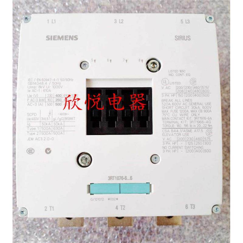 接触器3RT1076-6..63R1076/1075-6AP36/6AF36现货质保一年