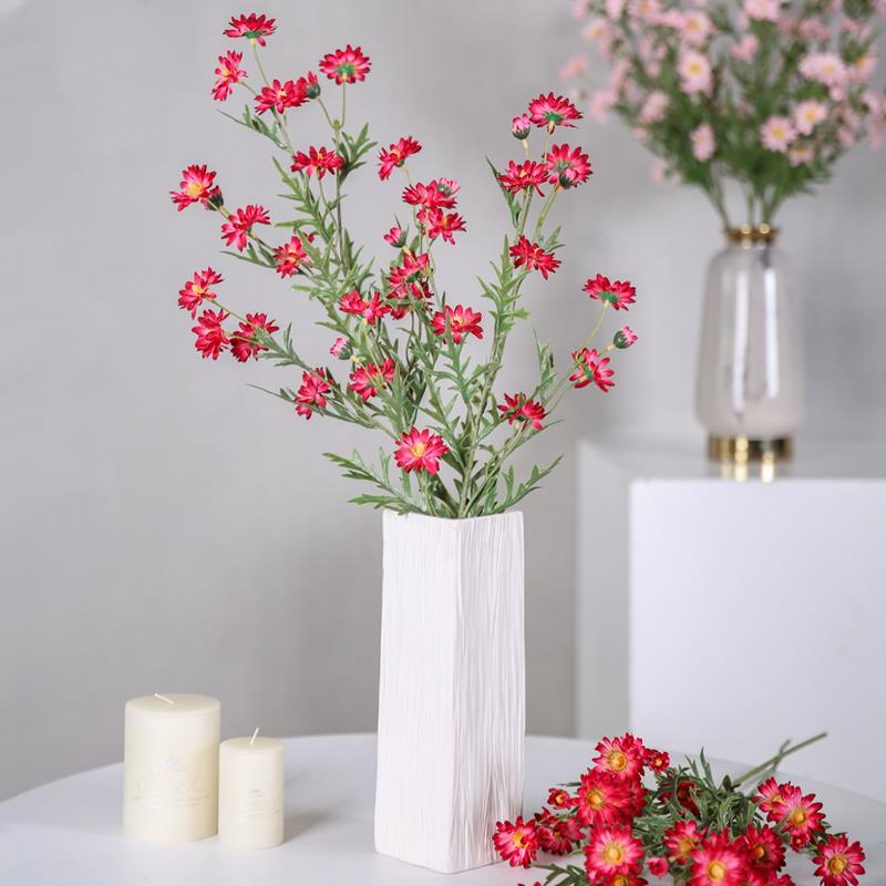丁香菊花插花雏菊室内单支假花装饰干花束摆设客厅餐桌花摆件