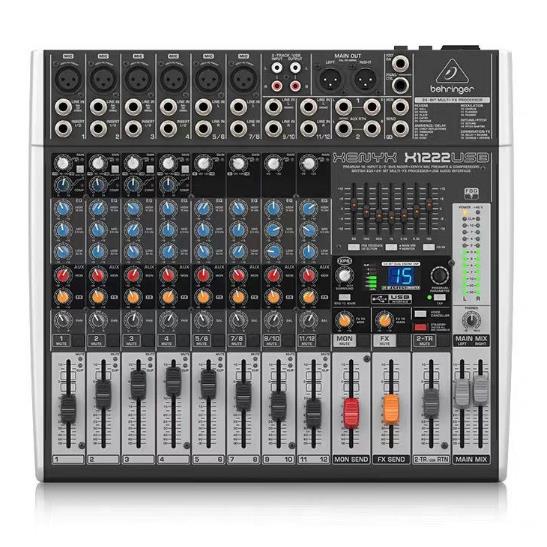 behringerX-1222USB调音台模拟调音台高级6路单声道模拟调音台