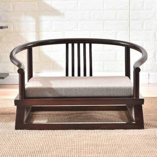 打坐圈椅中式榻榻米座椅靠背无腿和室椅茶椅实木地台椅阳台飘窗椅