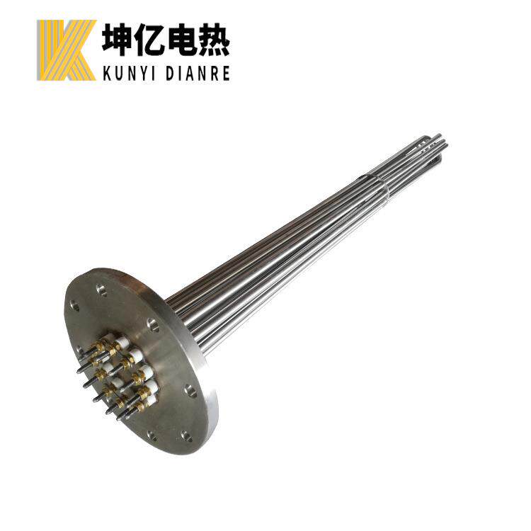 坤亿电热法兰加热管太阳能电加热管水油液体加热管