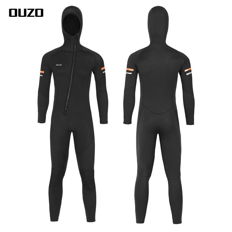 1.5mm潜水服连体连帽水母衣冬泳保暖冲浪湿式男款潜水衣
