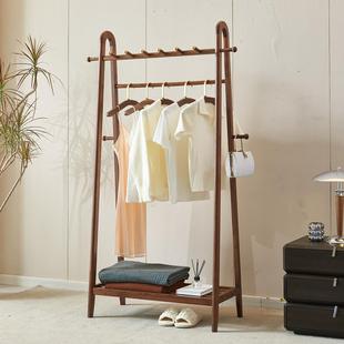 广逸立式衣架办公室实木衣帽架衣架落地挂衣架衣服架卧室房间衣架