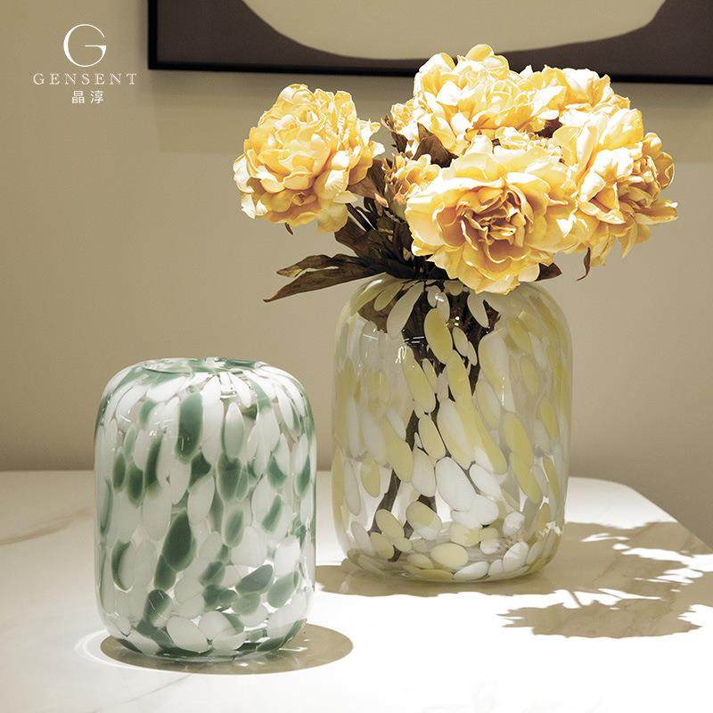 晶淳小清新现代北欧风玻璃人工吹制艺术插花瓶餐桌餐边柜装饰品,纺织面料/辅料/配套,纺织机械配件,淘宝优惠券,粉丝福利购,淘宝优惠卷