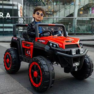 新款儿童电动汽车带遥控四驱动越野车可坐人宝宝汽车小孩玩具车