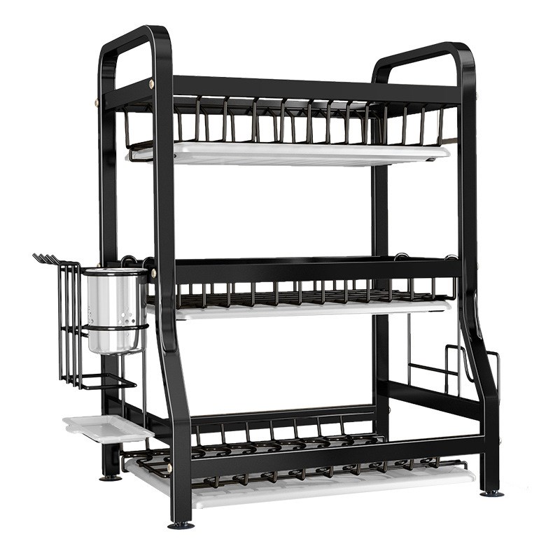 304不锈钢 加粗置物架厨房用具筷子盘子碗柜家用碗碟收纳沥水架