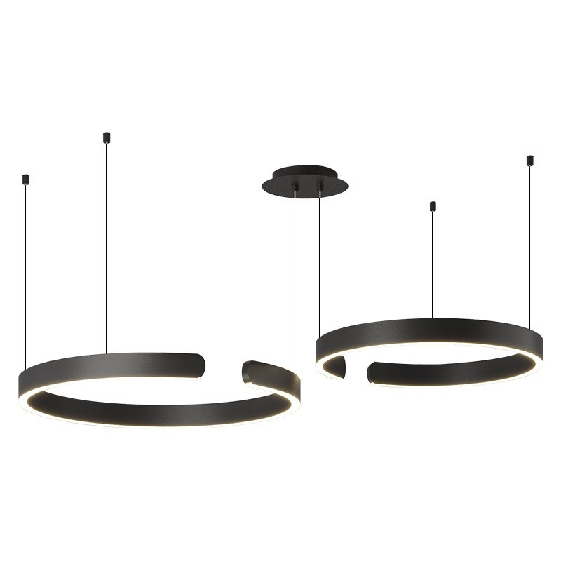 极简现代简约前台收银台吧台设计师款中岛台C字饭厅餐桌餐厅吊灯