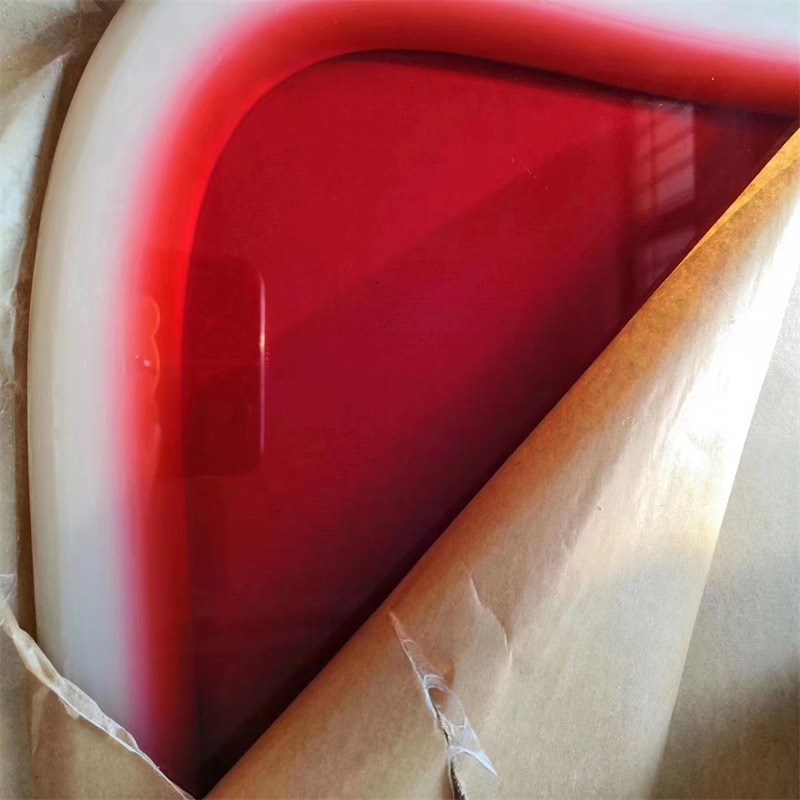 酒红色透明亚克力板半透明银行挡板有机玻璃板定制加工抛光1-20mm