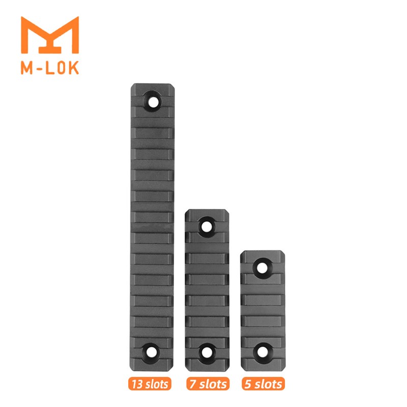 M-LOK铝合金导轨 5/7/13槽系统金属导轨条 MLOK导轨条支架 5 7 13