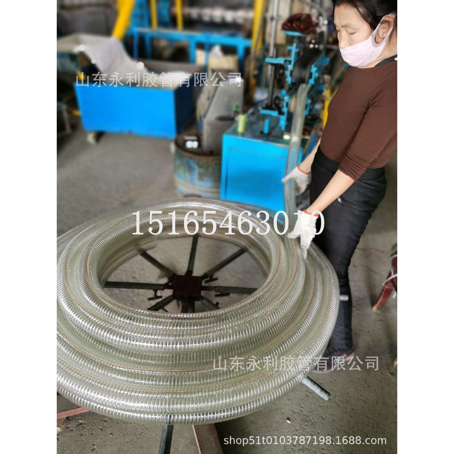 汽油机水泵进水管钢丝管耐腐蚀性2寸3寸4寸抽水机抗冻PVC透明软管