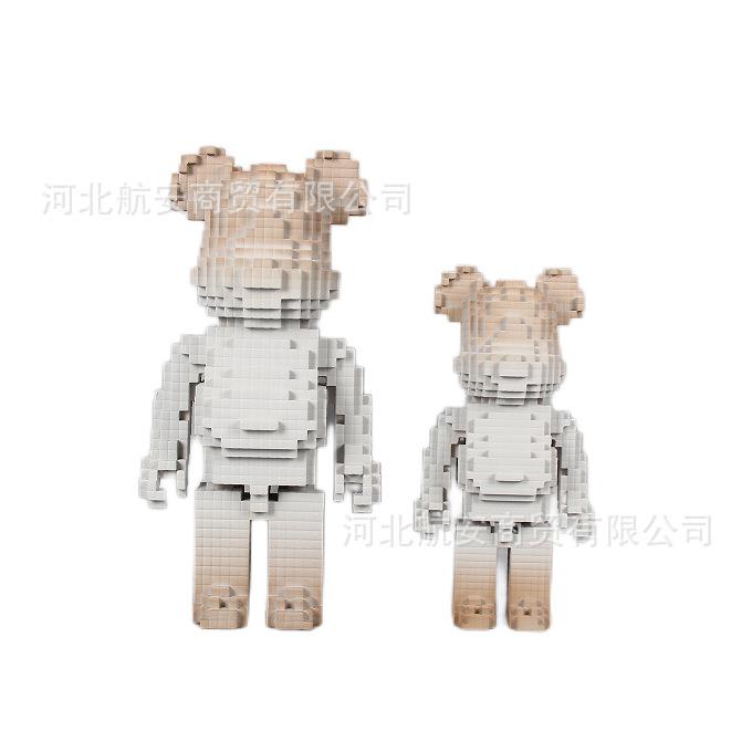 现代简约创意马赛克熊样板房售楼处桌面动物雕塑软装摆设装饰品