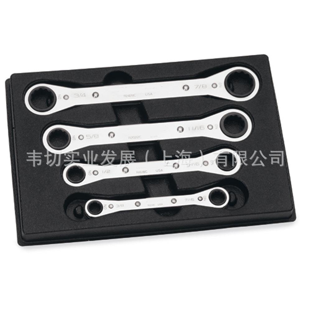 英制12角梅花棘轮扳手4件套RB604C