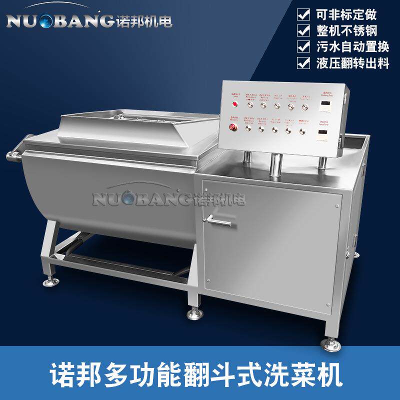 翻斗式自动出料清洗机西蓝花清洗机多功能马齿苋清洗机