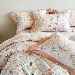 数码 款 印花床单被套床笠 100支长绒棉四件套纯棉全棉四季 轻奢美式