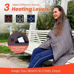 电热毯暖身USB移动电话加热垫发热披肩野营户外毯子