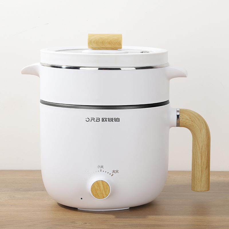 欧锐铂味之仙单人锅ORB-345多功能不粘锅蒸煮加热便携小电锅